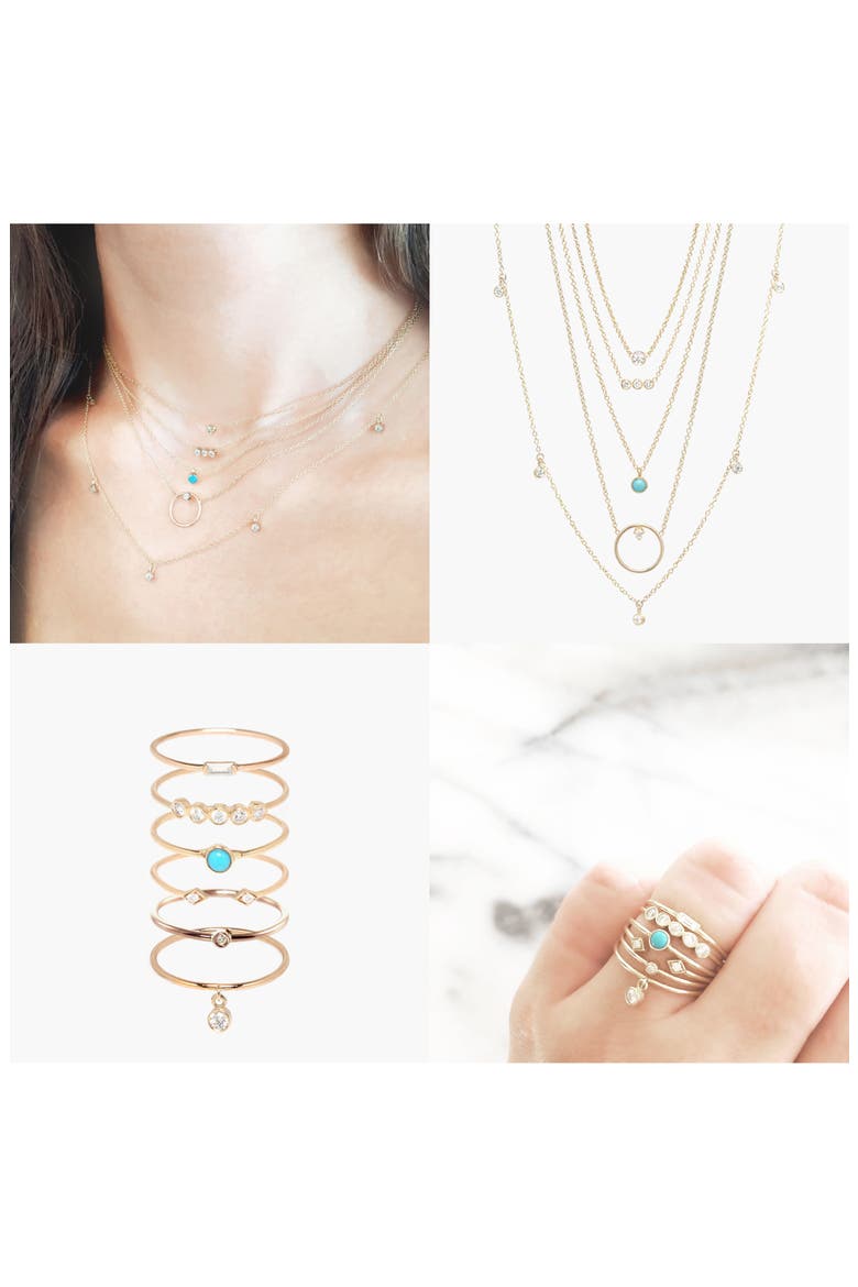 Diamond Circle Necklace, Alternate, color, 14K YELLOW GOLD