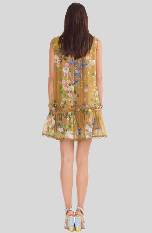 Cynthia Rowley Lilie Silk Dress In Golden Floral