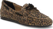 Lucky Brand Timini Leopard Print Suede Boat Shoe