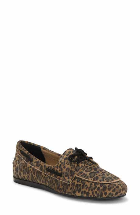 Lucky Brand Timini Leopard Print Suede Boat Shoe