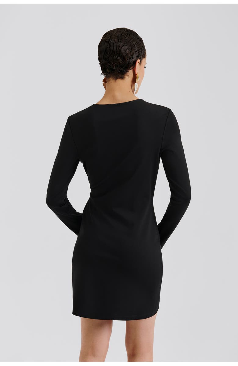 Malina Mailey Jersey Embellished Mini Dress, Alternate, color, Black