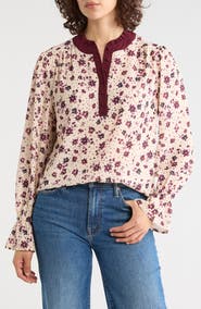 Gemma + Jane Georgette Button Front Top