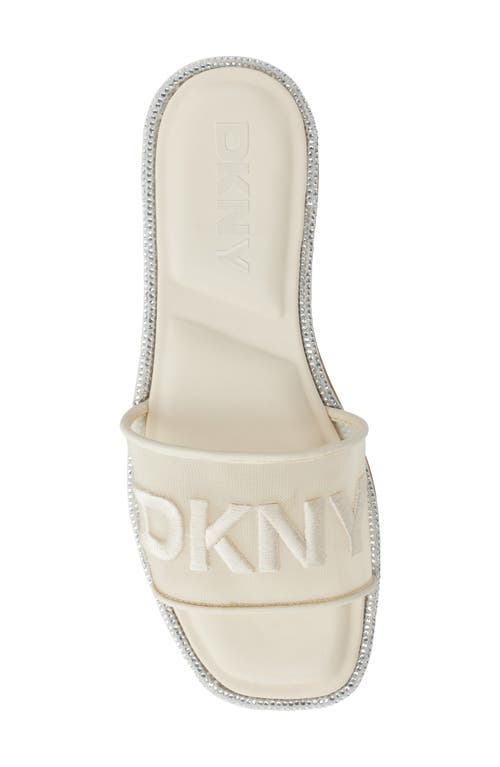 Dkny Badin Logo Slide Sandal In Bone