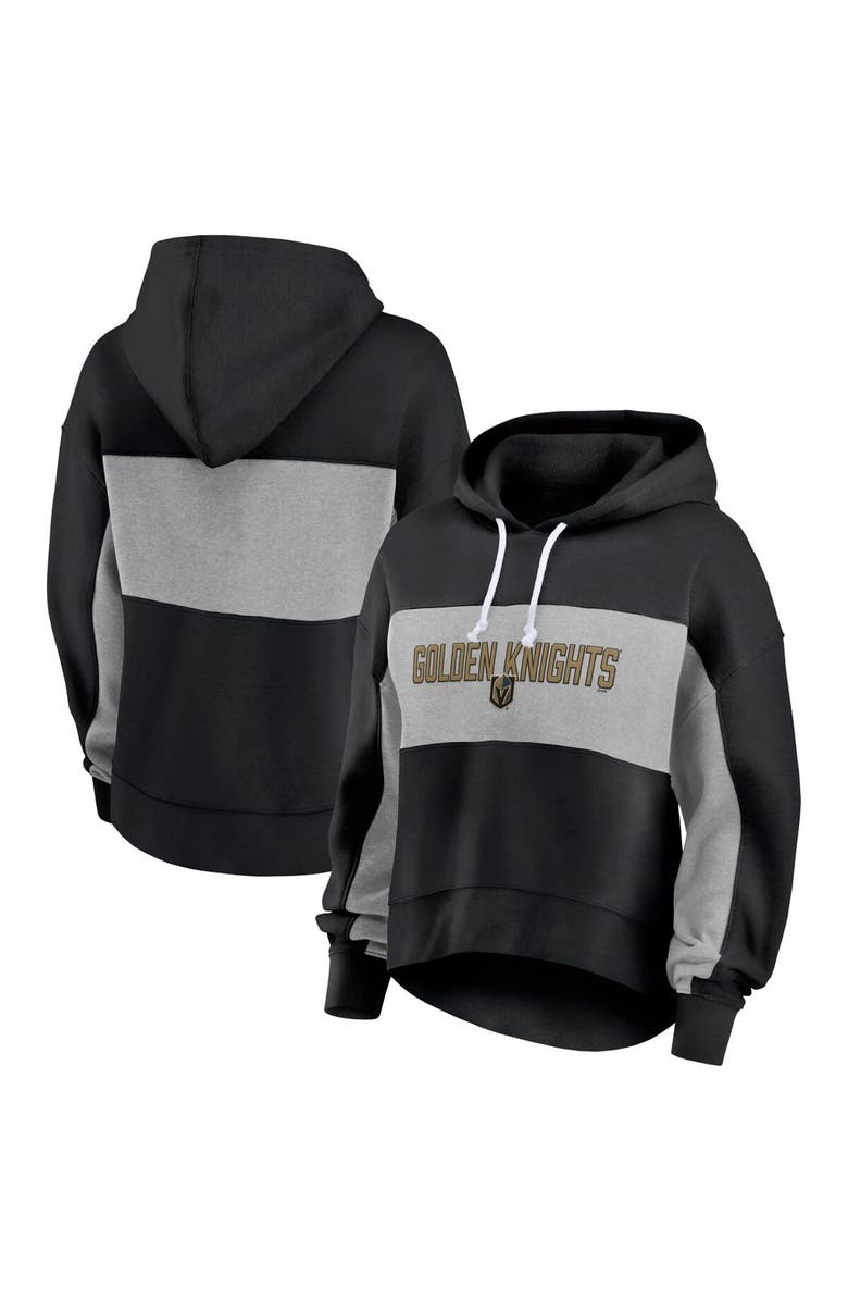 FANATICS Women's Fanatics Branded Black Vegas Golden Knights Filled Stat Sheet Pullover Hoodie, Main, color, 