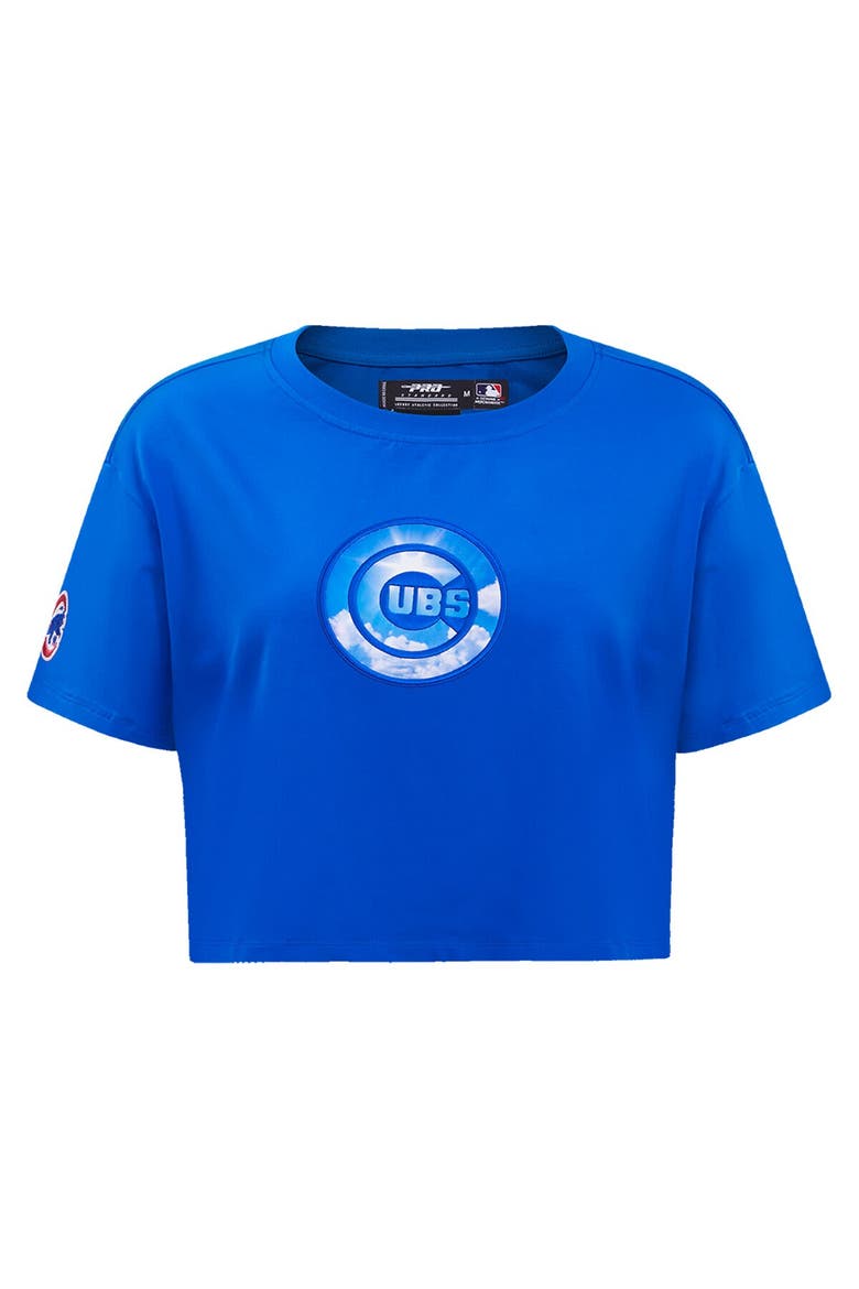 Women's Pro Standard Royal Chicago Cubs Painted Sky Boxy Cropped T-Shirt, Alternate, color, Royal
