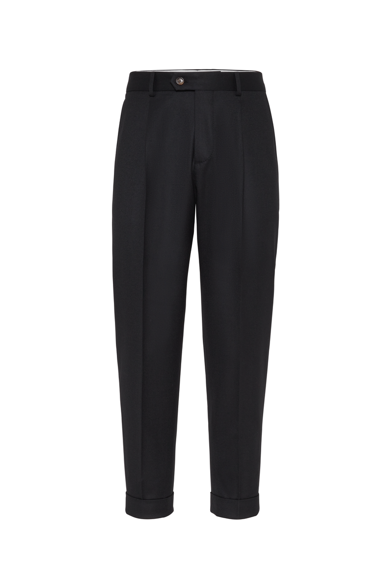 Brunello Cucinelli Leisure fit trousers with pleats, Main, color, 