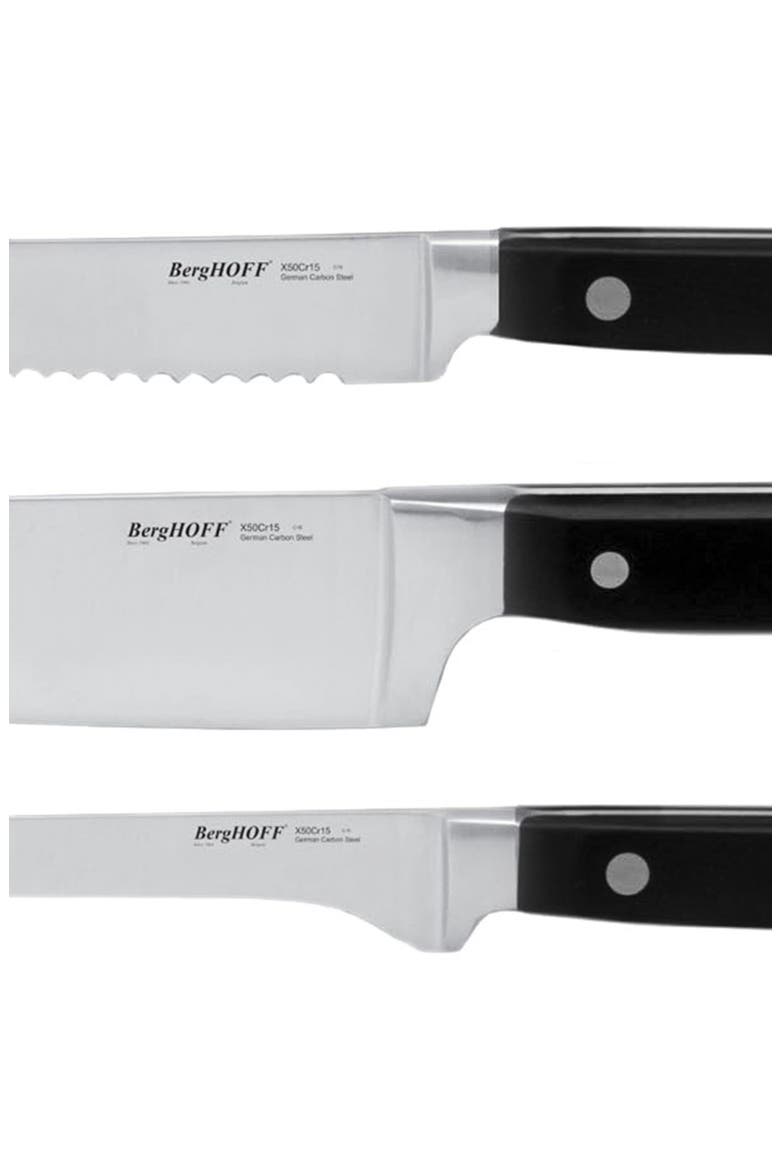 Contempo 6-Piece German Steel Knife, Alternate, color, BLACK