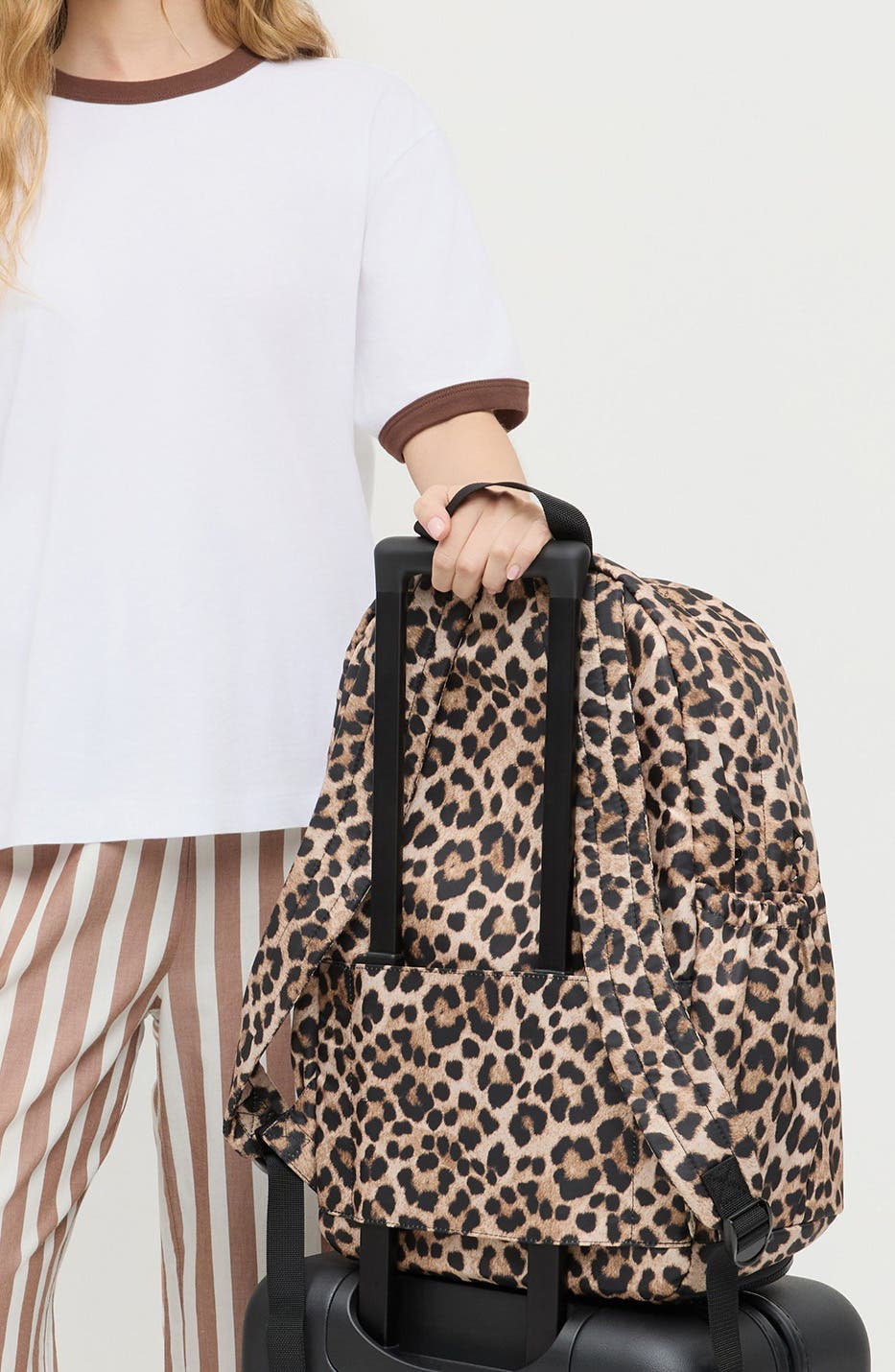 Stevie Nylon Backpack, Alternate, color, BRUSHED LEOPARD