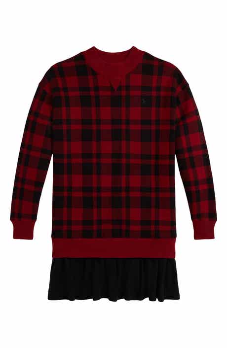 Polo Ralph Lauren Kids' Mixed Media Long Sleeve Dress