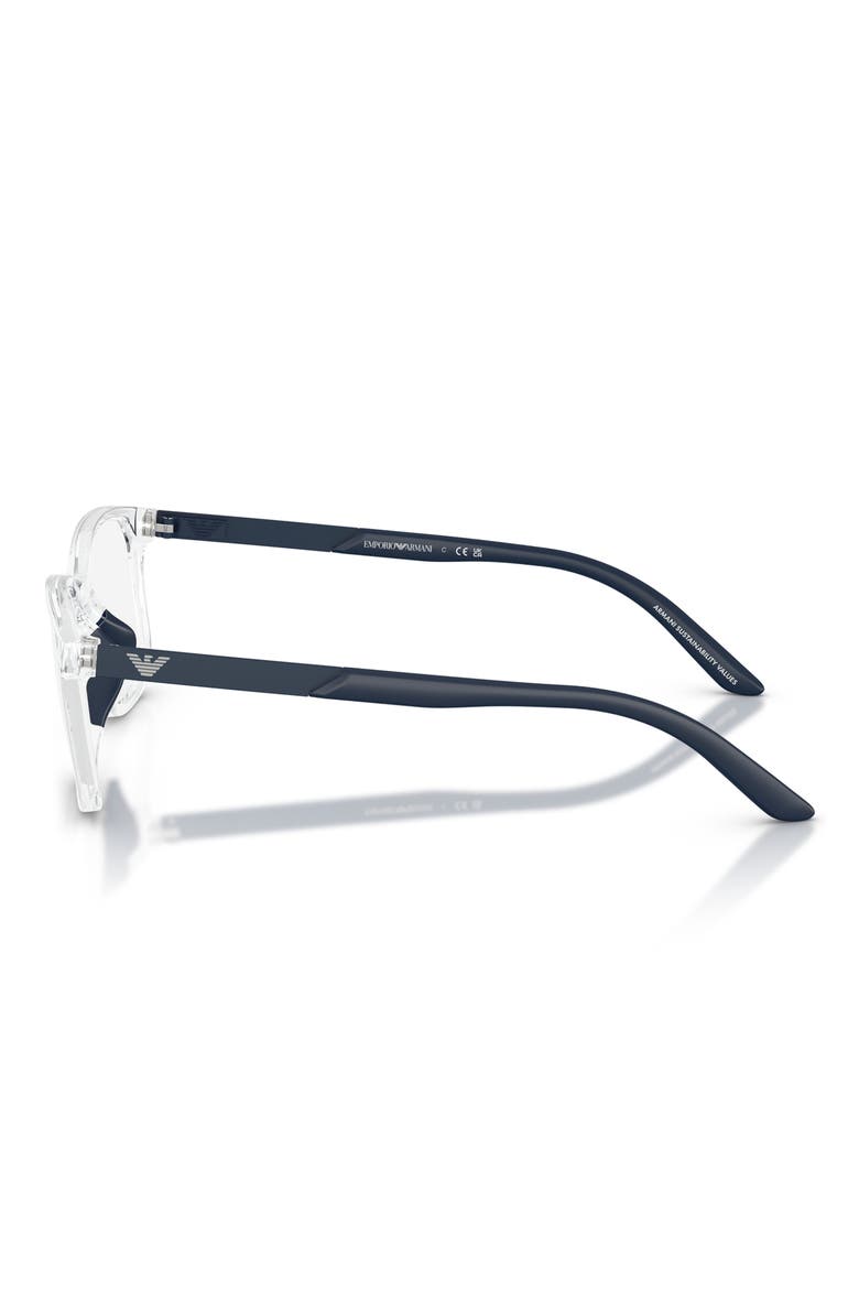 Kids' 47mm Pillow Optical Glasses, Alternate, color, SHINY CRYSTAL / DEMO LENS
