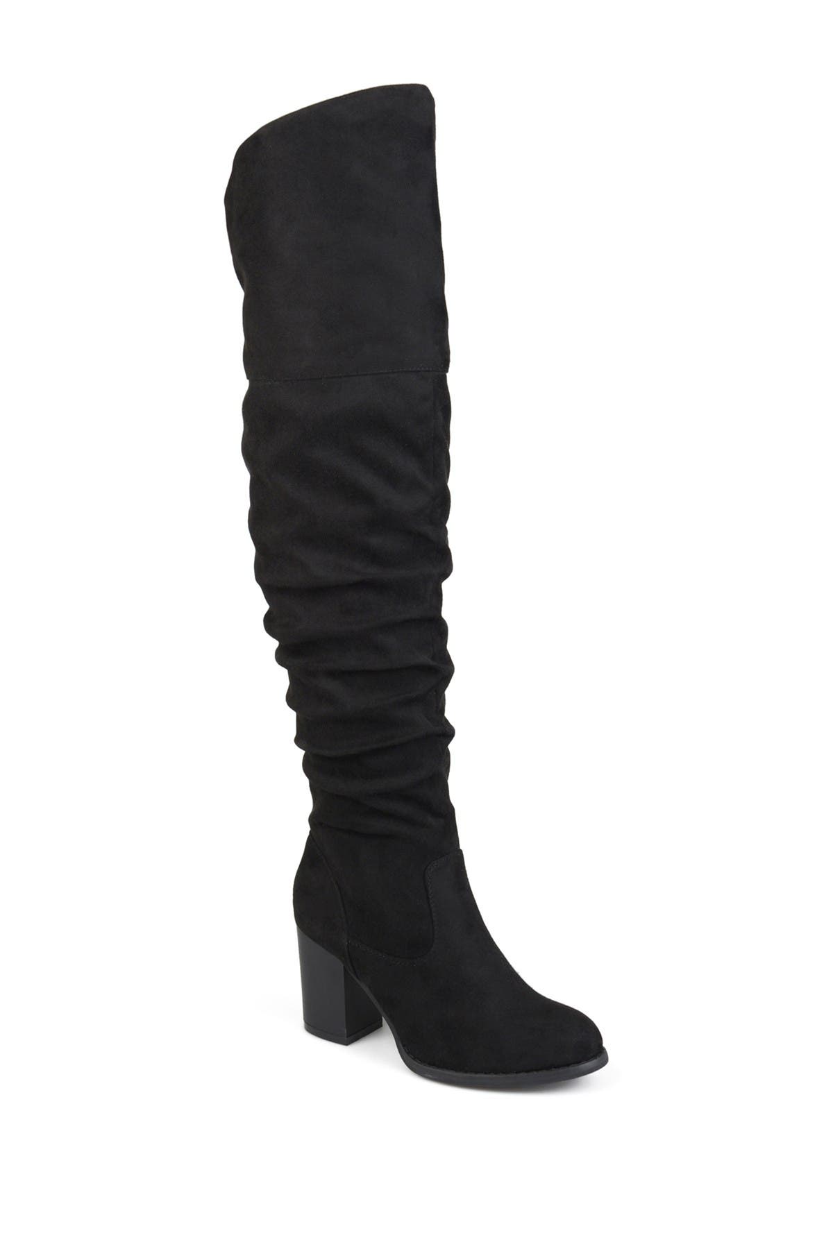 Journee Collection Kaison Wide Calf Ruched Tall Boot - Wide Calf