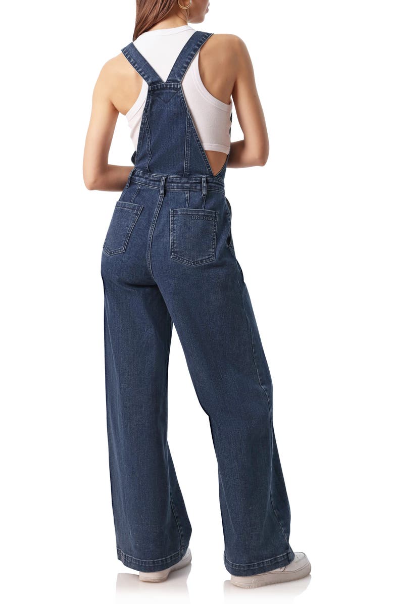 Avec Les Filles Corset Denim Overalls, Alternate, color,