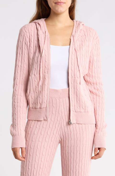 Cable Knit Zip Hoodie