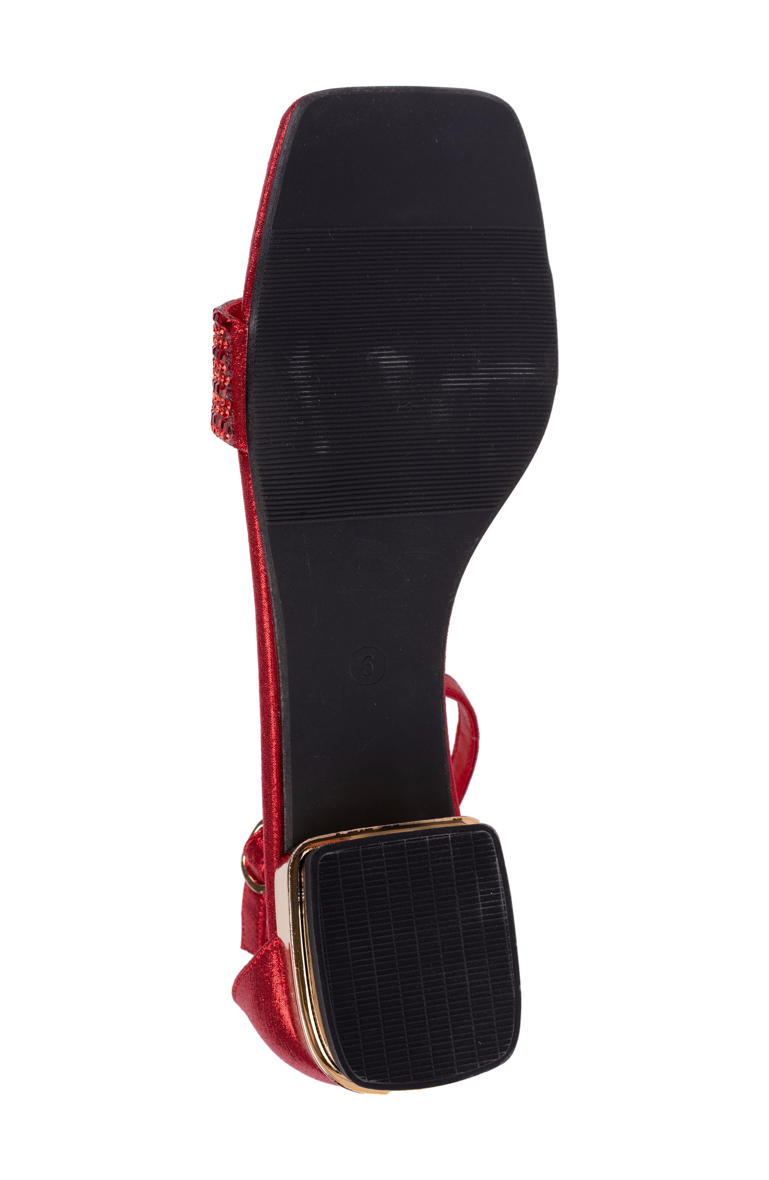 Doris Ankle Strap Sandal, Alternate, color, RED