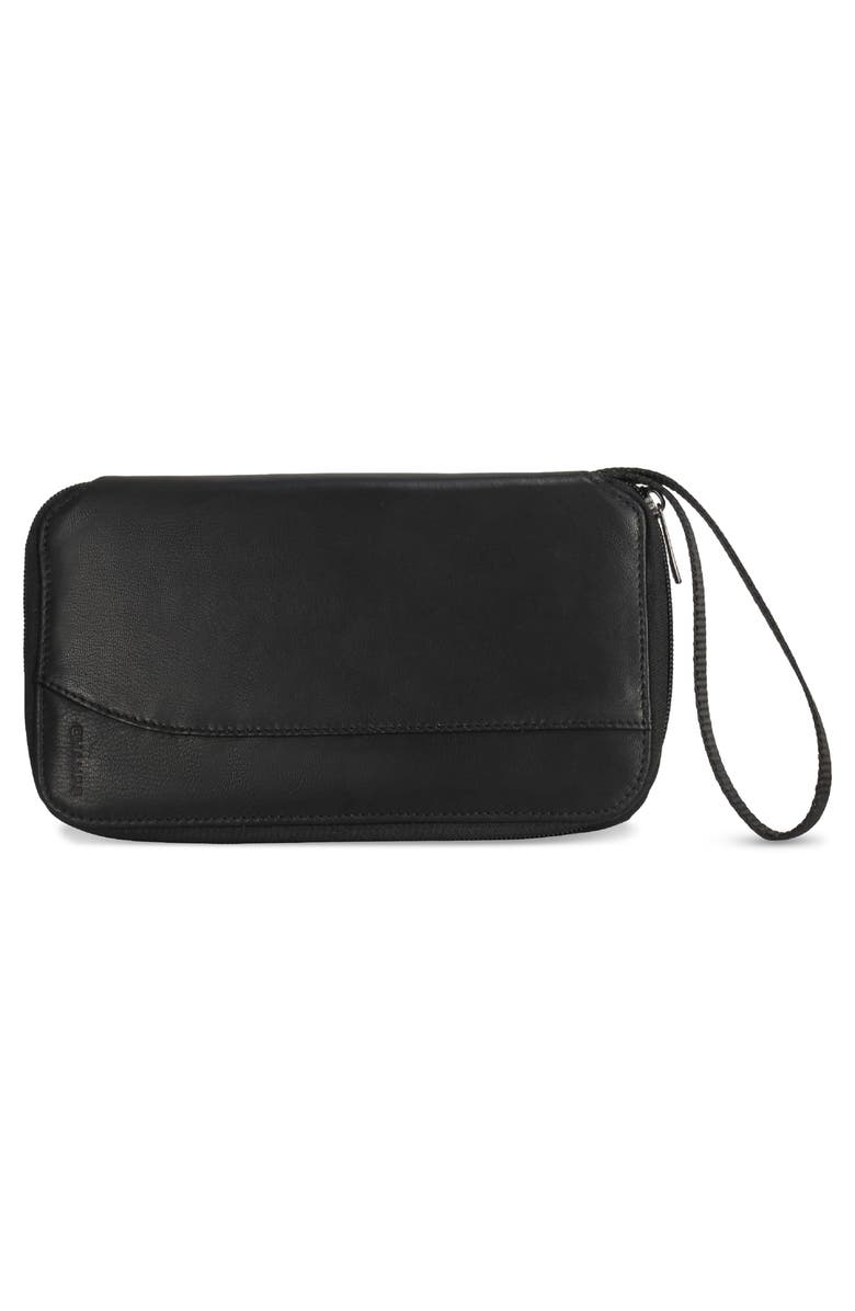 CHAMPS Leather Passport Case, Alternate, color, Black
