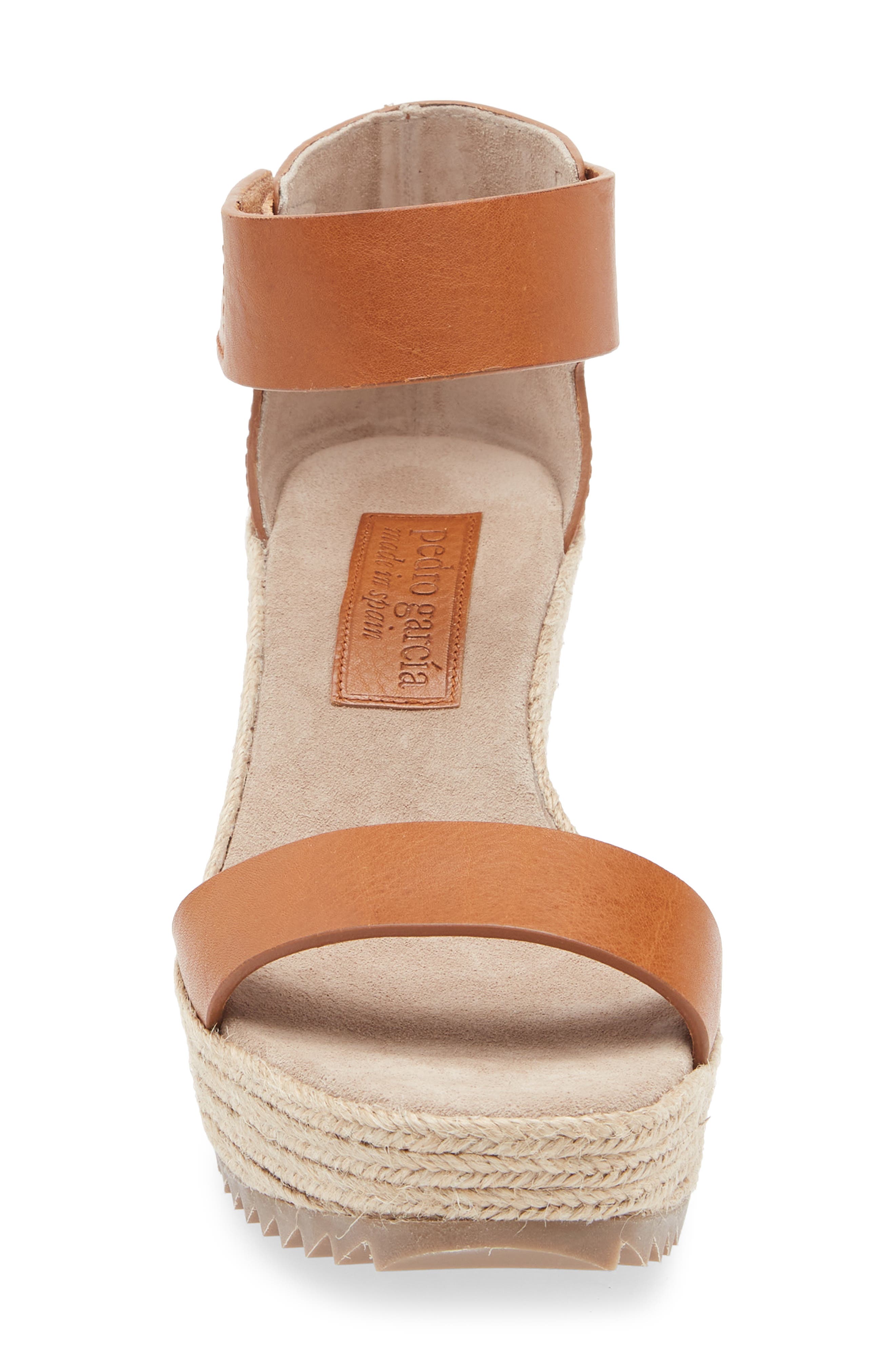 Pedro Garcia Fidelia Wedge Sandal, Alternate, color, Maple Vacchetta