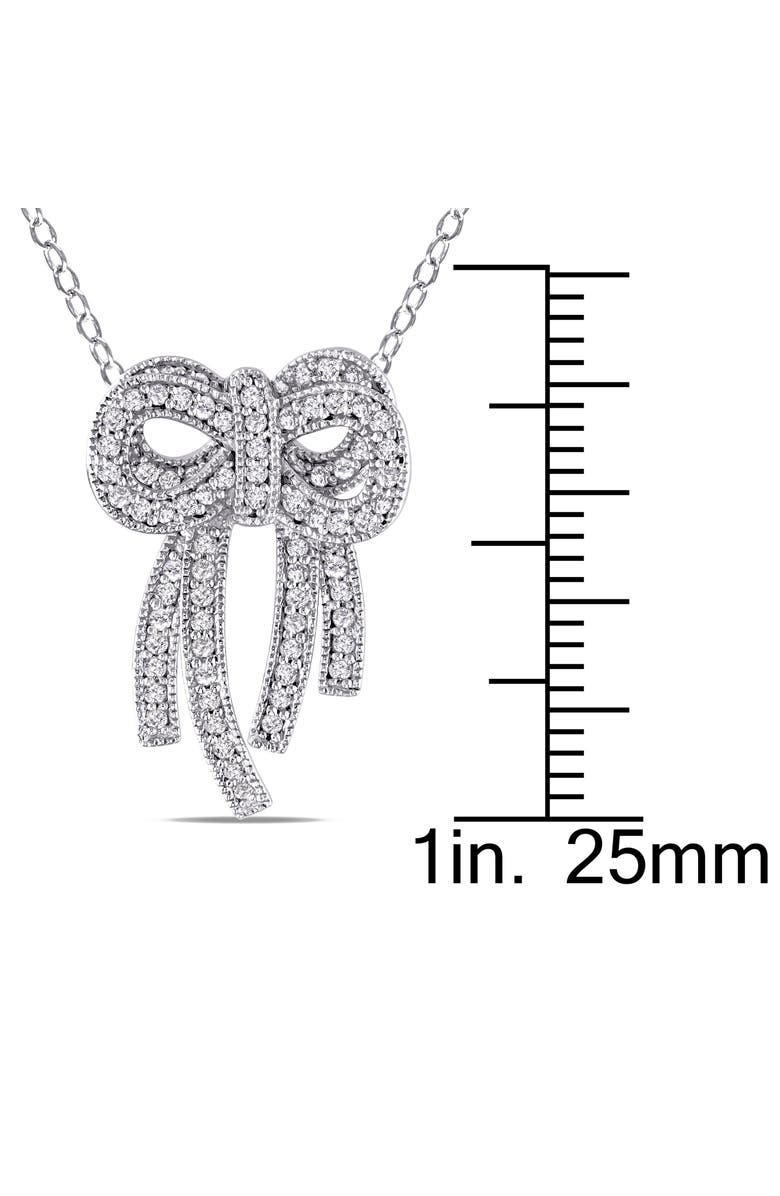 Julianna B. Diamond Bow Ribbon Necklace 14k, Alternate, color, 14K White Gold