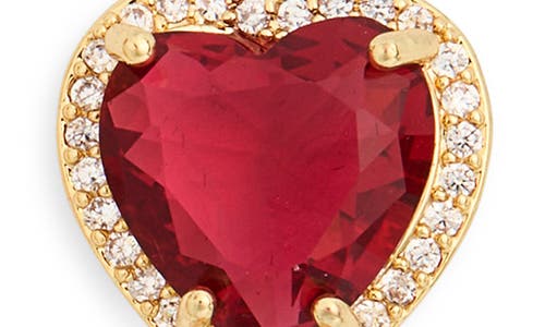 Eye Candy Los Angeles Katya Heart & Pear Cut Cubic Zirconia Drop Earrings In Gold