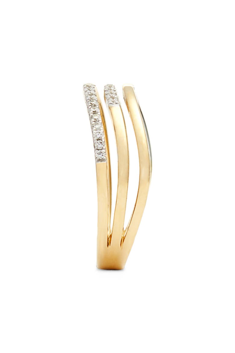 Triple-Row Diamond Ring (Nordstrom Exclusive), Alternate, color, YELLOW GOLD/ WHITE GOLD