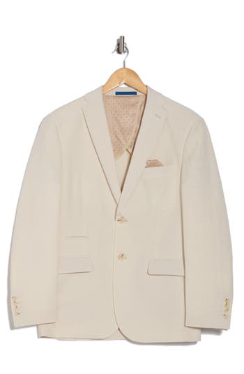 Gino Vitale Slim Fit Solid Linen Blend Blazer