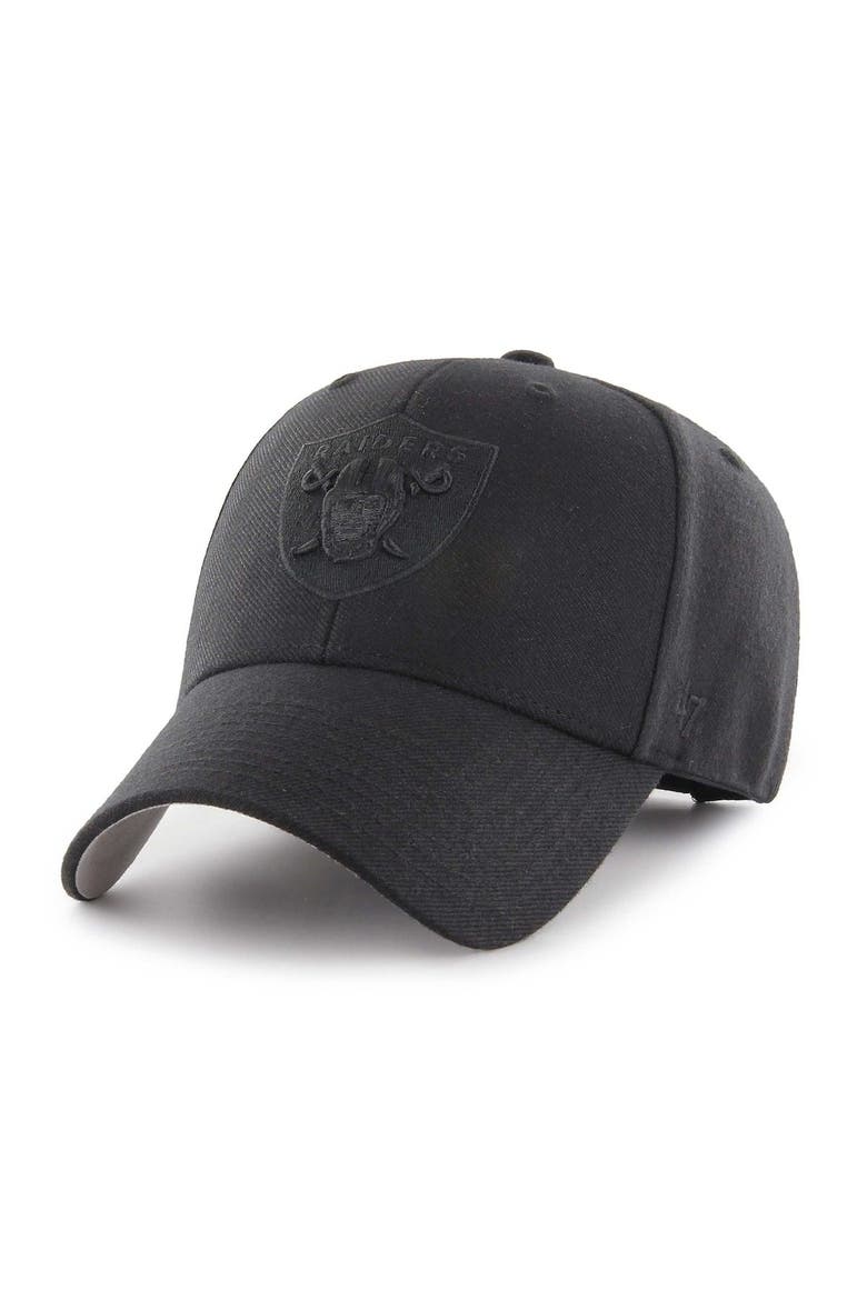 Men's '47 Black Las Vegas Raiders  Tonal MVP Adjustable Hat, Main, color, Black