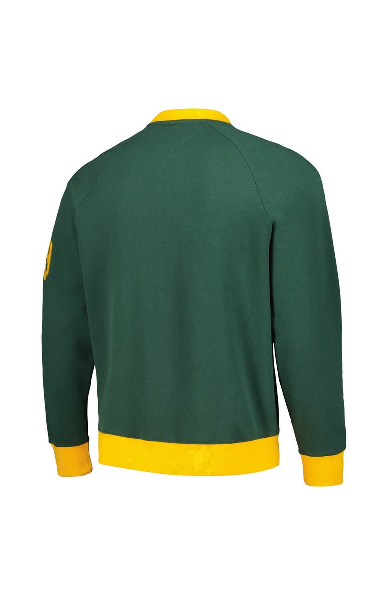 Tommy Hilfiger Men's Tommy Hilfiger Green Green Bay Packers Reese Raglan Tri-Blend Pullover Sweatshirt, Alternate, color, Green