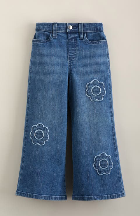 Kids' Bow Wide Leg Jeans