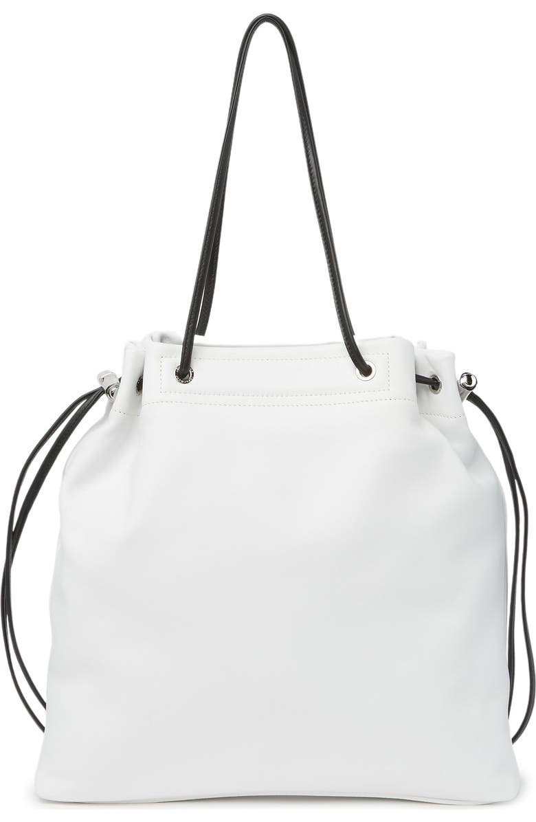 Longchamp Leather Drawstring Tote Bag, Alternate, color,