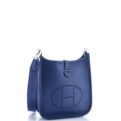Pre-owned Hermes Hermes Evelyne Bag Gen Iii Clemence Tpm In Blue