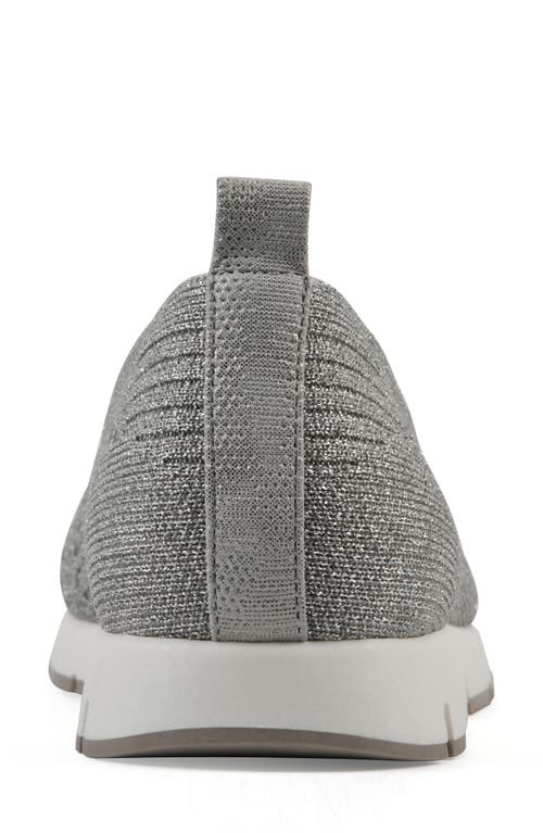Cliffs By White Mountain Garren Glitter Knit Slip-on Sneaker In Grey Glitter Knit