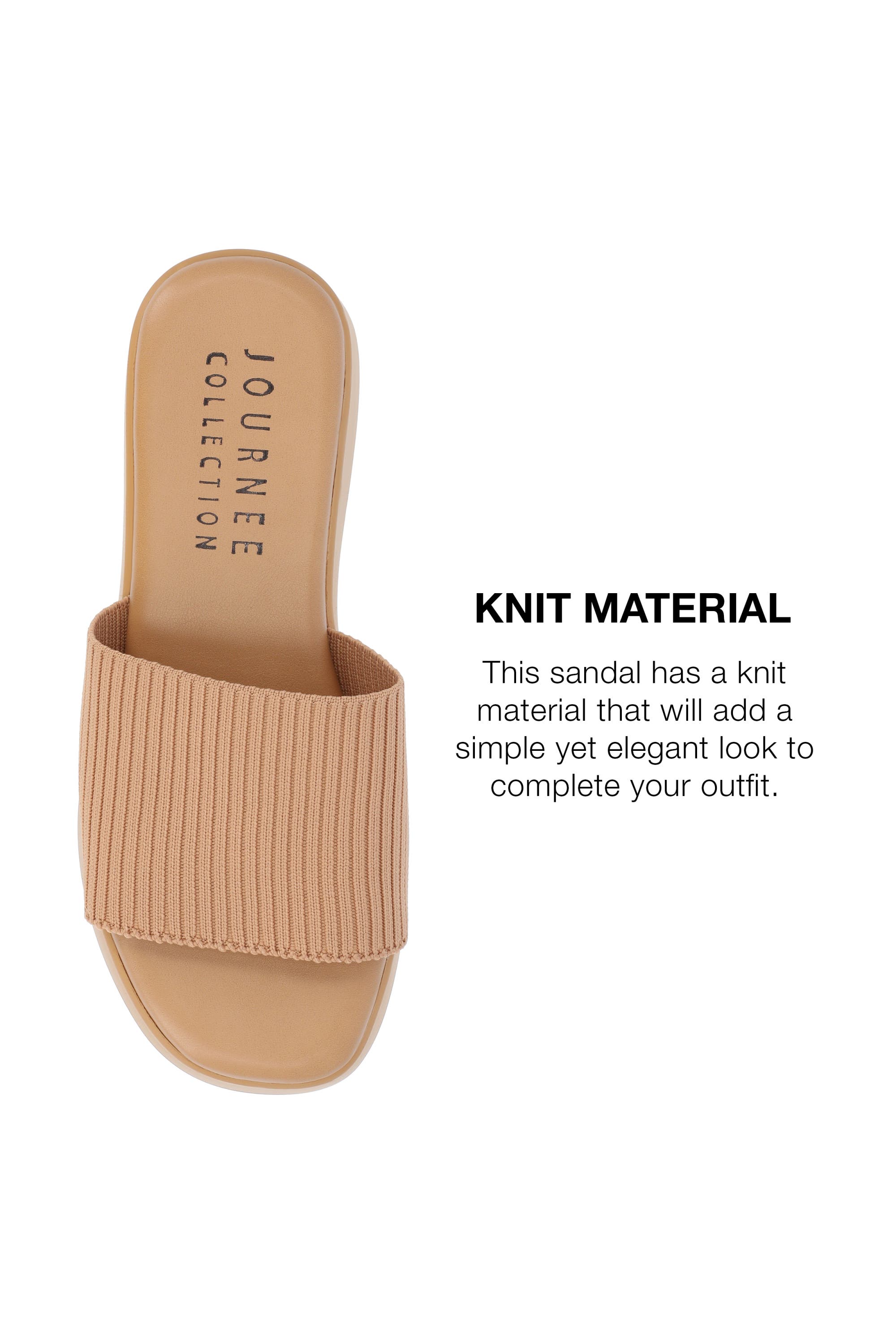 Journee Collection Emani Sandal, Alternate, color, Tan