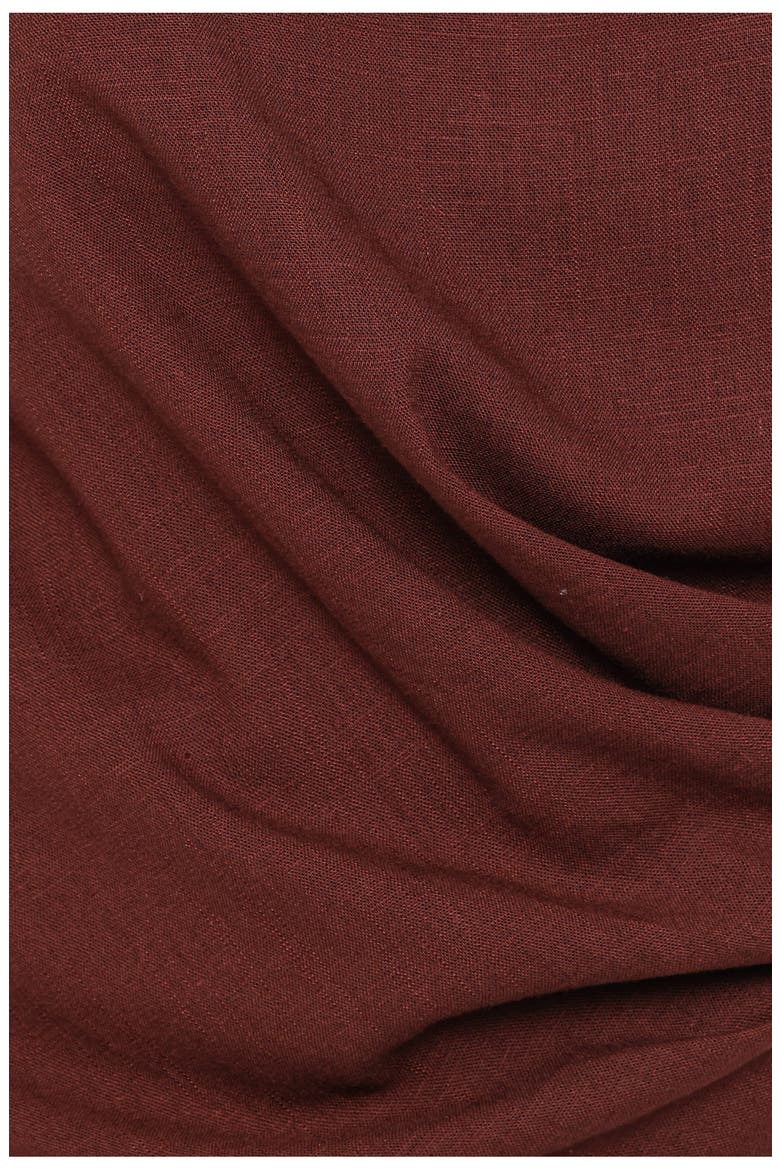Heloise Side Tie Top, Alternate, color, DARK BROWN