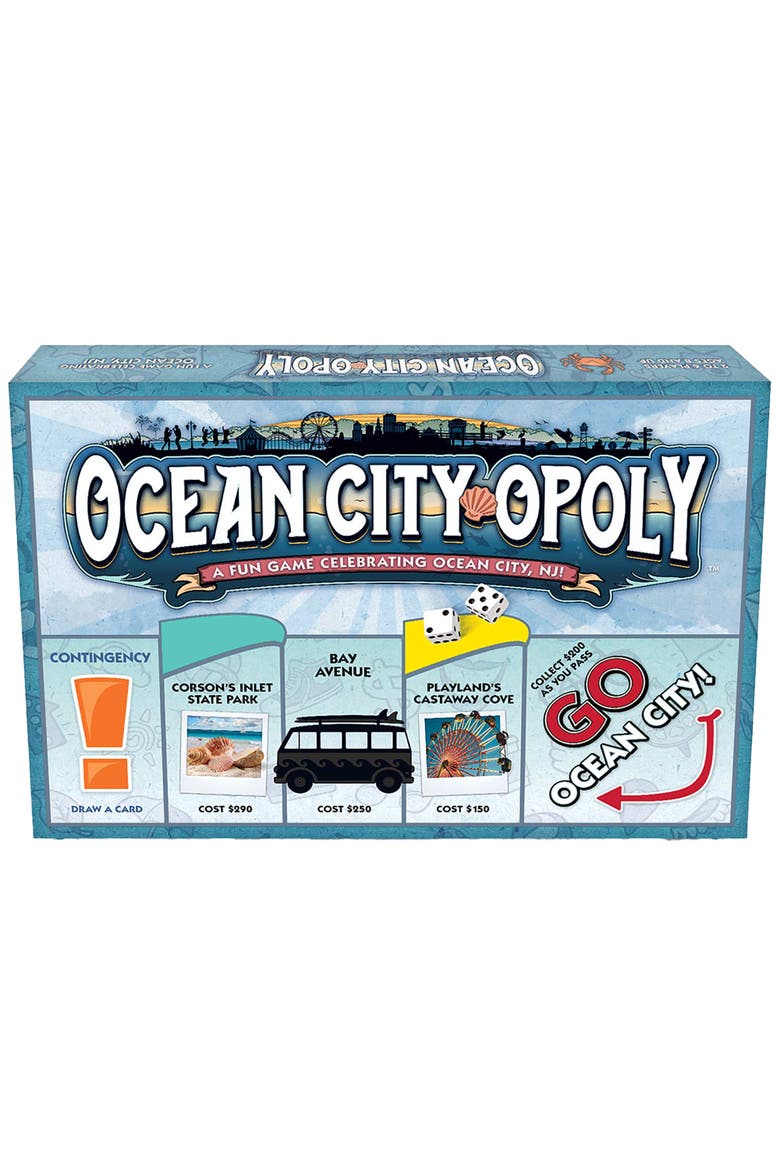 Ocean City Opoly Board Game, Main, color, Multicolored