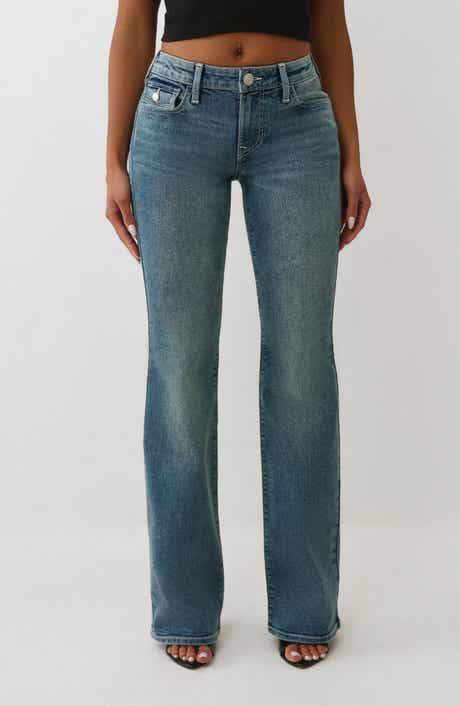 True Religion Becca Mid Rise Flap Pocket Bootcut Jeans