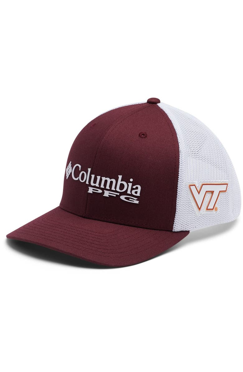 Columbia Men's Columbia Maroon Virginia Tech Hokies PFG Snapback Adjustable Hat, Main, color, Maroon