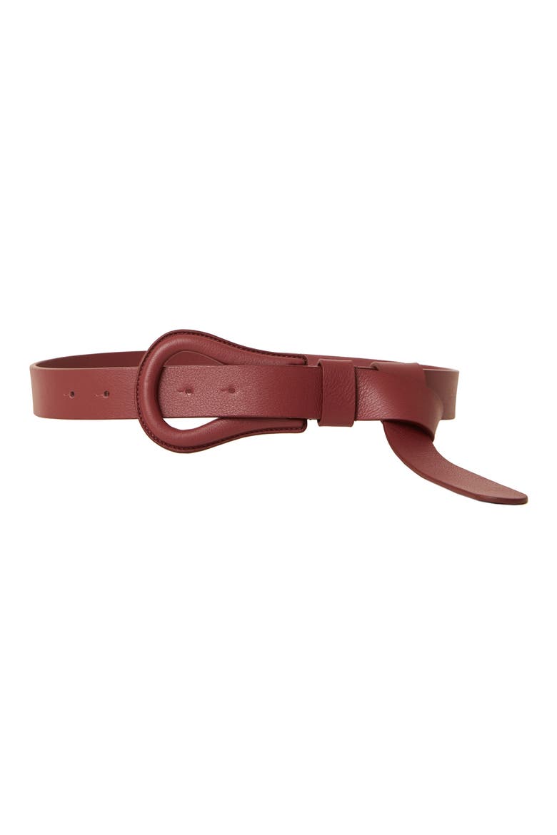 Ryder Leather Wrap Belt, Main, color, MAROON