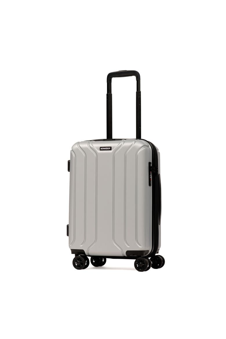 New York 3 Piece Set (20"/24"/ 28") 4 Wheel Luggage Set + 3 Packing Cubes, Alternate, color, Silver