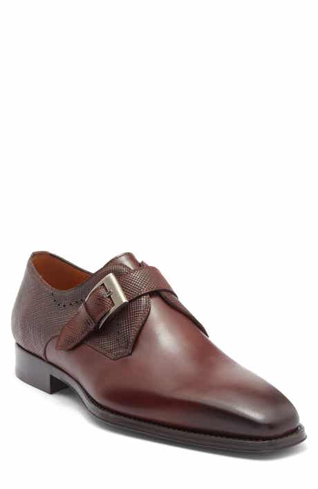 Magnanni Easton Stamp Monk Strap Shoe
