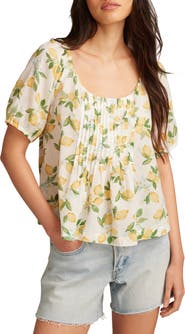 Lucky Brand Pleated Babydoll Top
