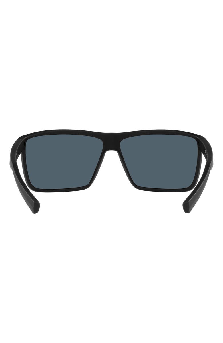 Costa Del Mar 63mm Polarized Oversize Rectangular Sunglasses, Alternate, color, Matte Black 2