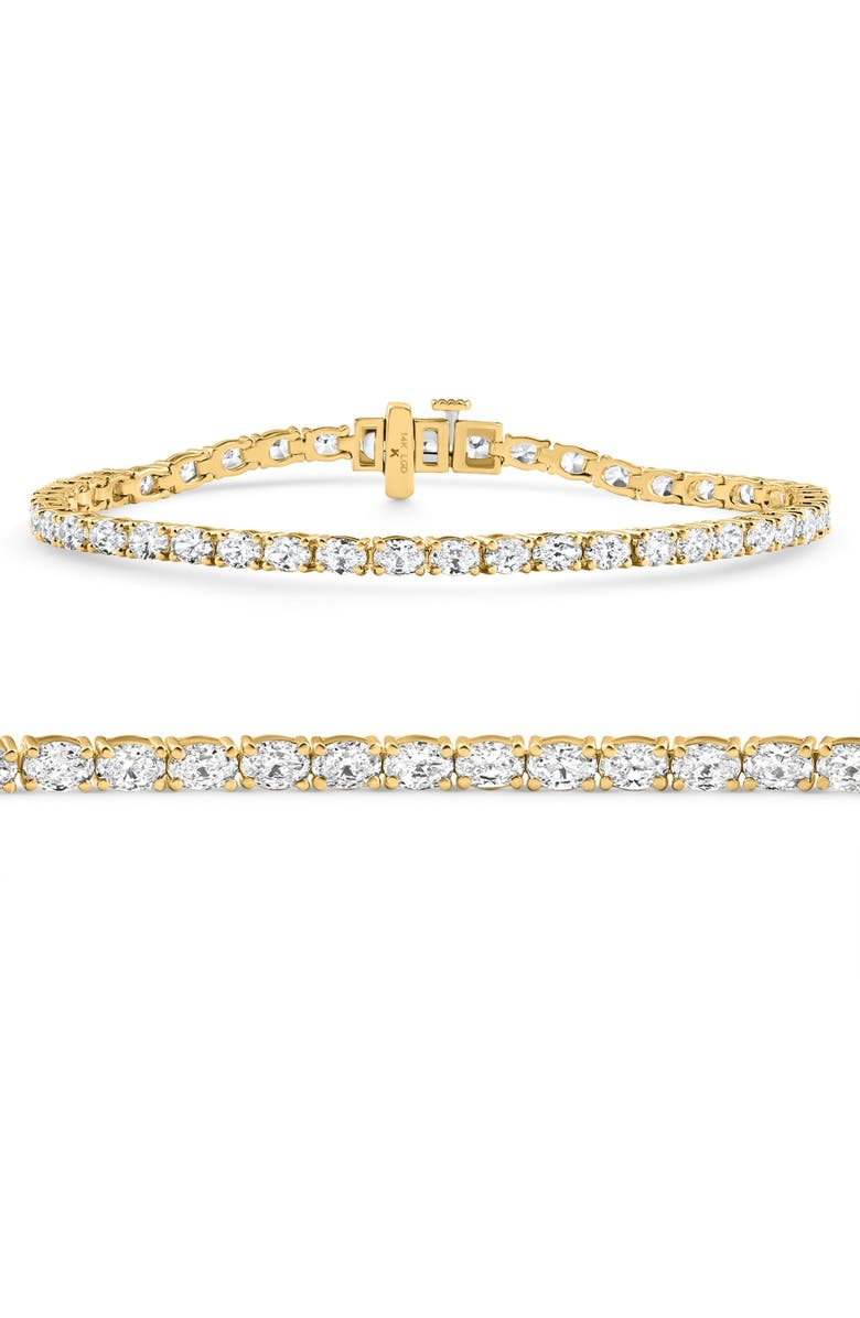 Bliss Diamond 4.5Ct Oval Cut Diamond Tennis Bracelet 7" 14k Gold Lab Grown, Main, color, 14K Yellow Gold
