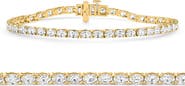 Bliss Diamond 4.5Ct Oval Cut Diamond Tennis Bracelet 7" 14k Gold Lab Grown