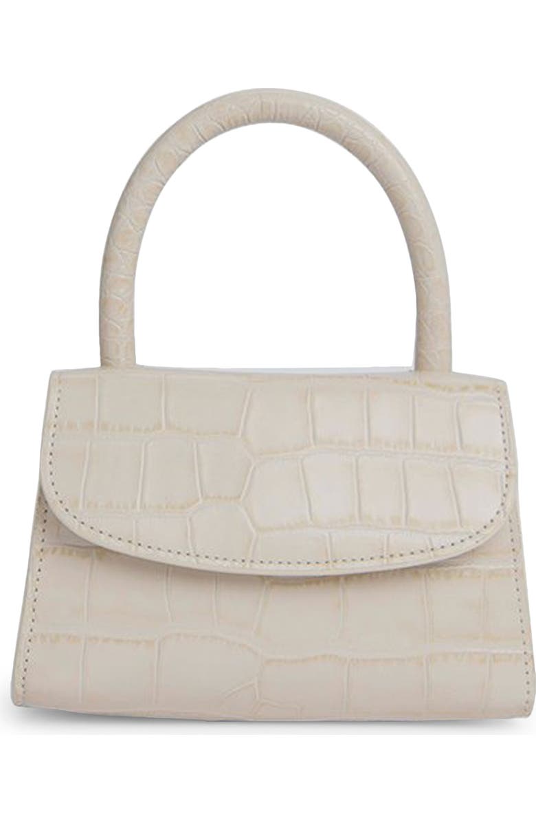 By Far Mini Semi Patent Leather Top Handle Bag, Main, color,