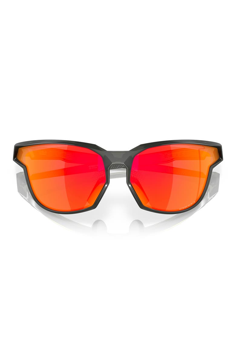 73mm Square Sunglasses, Alternate, color, MATTE GREY SMOKE PRIZM RUBY
