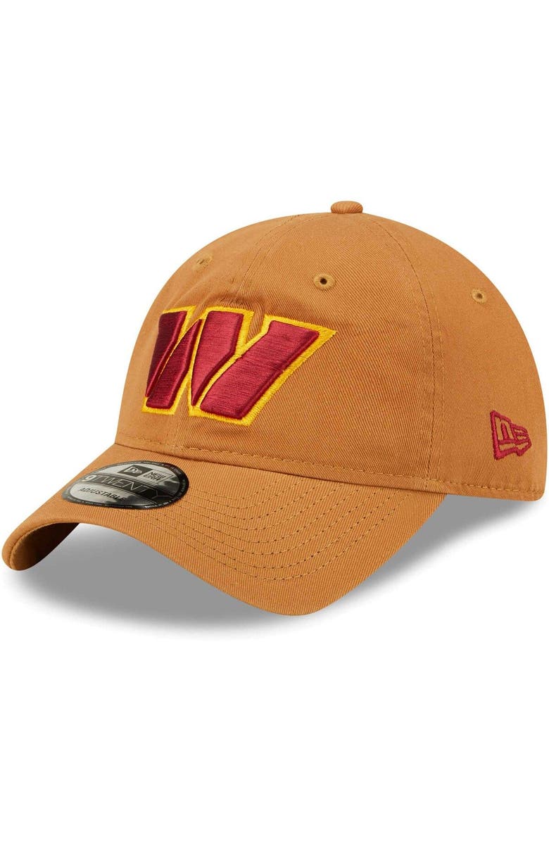 New Era Men's New Era Brown Washington Commanders  Core Classic 2.0 9TWENTY Adjustable Hat, Main, color, 