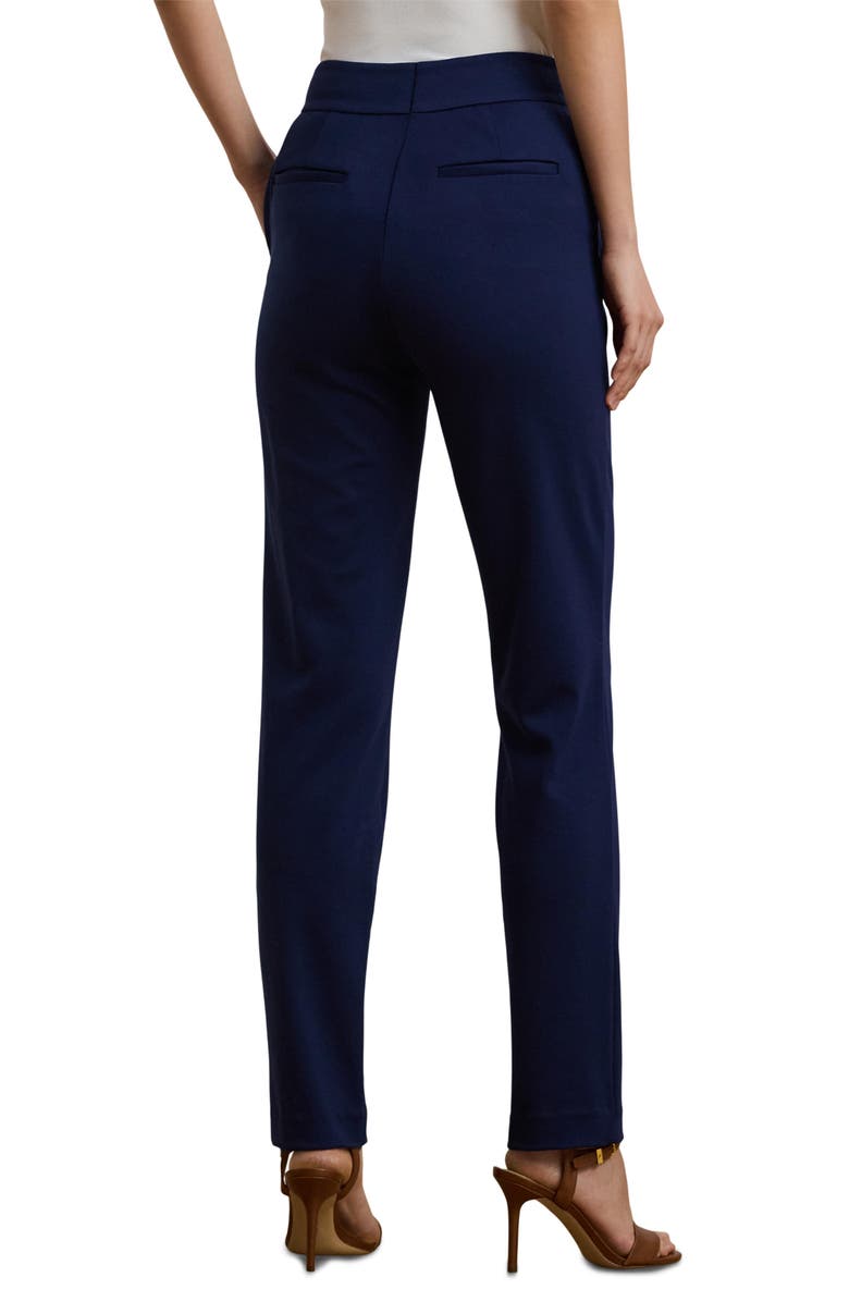 Lauren Ralph Lauren Ponte Ankle Straight Leg Pants, Alternate, color, Refined Navy