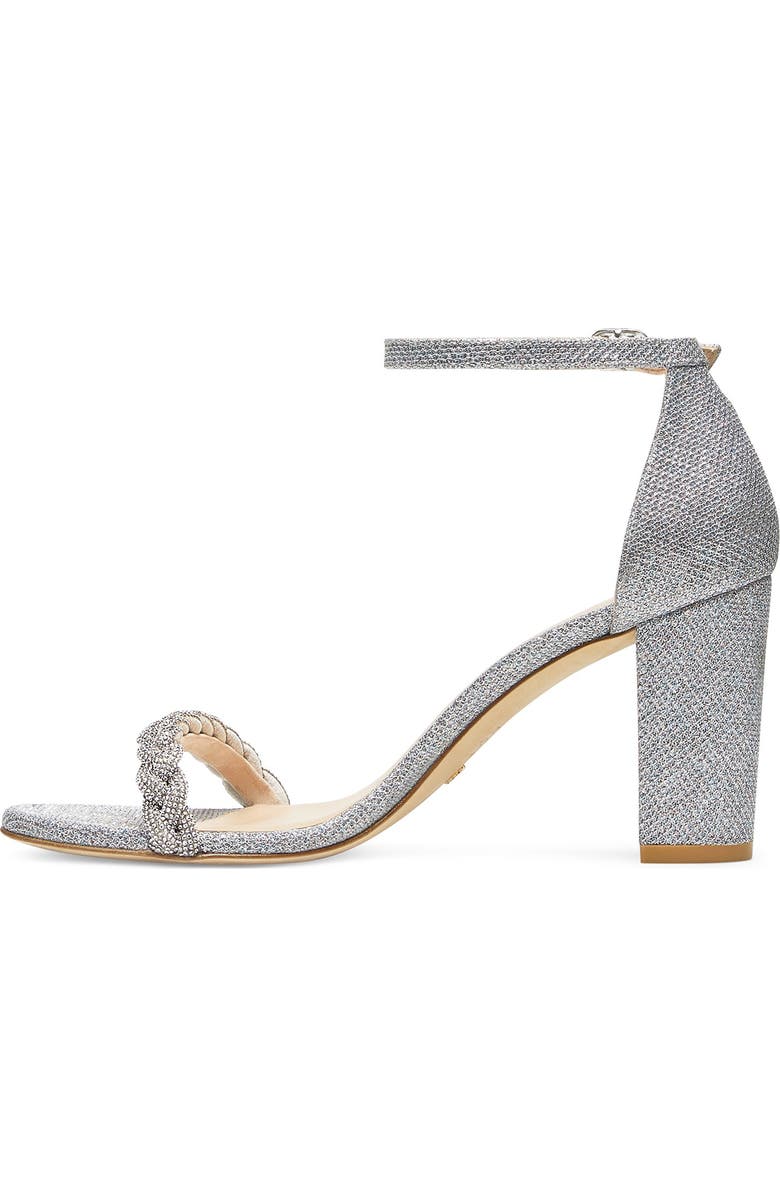 Stuart Weitzman NearlyNude High Shine Ankle Strap Sandal, Alternate, color,