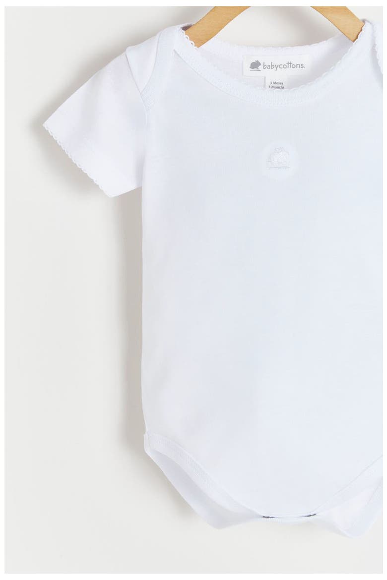 Logo Short Sleeve Bodysuit 2-Pack for Infant, Alternate, color, White