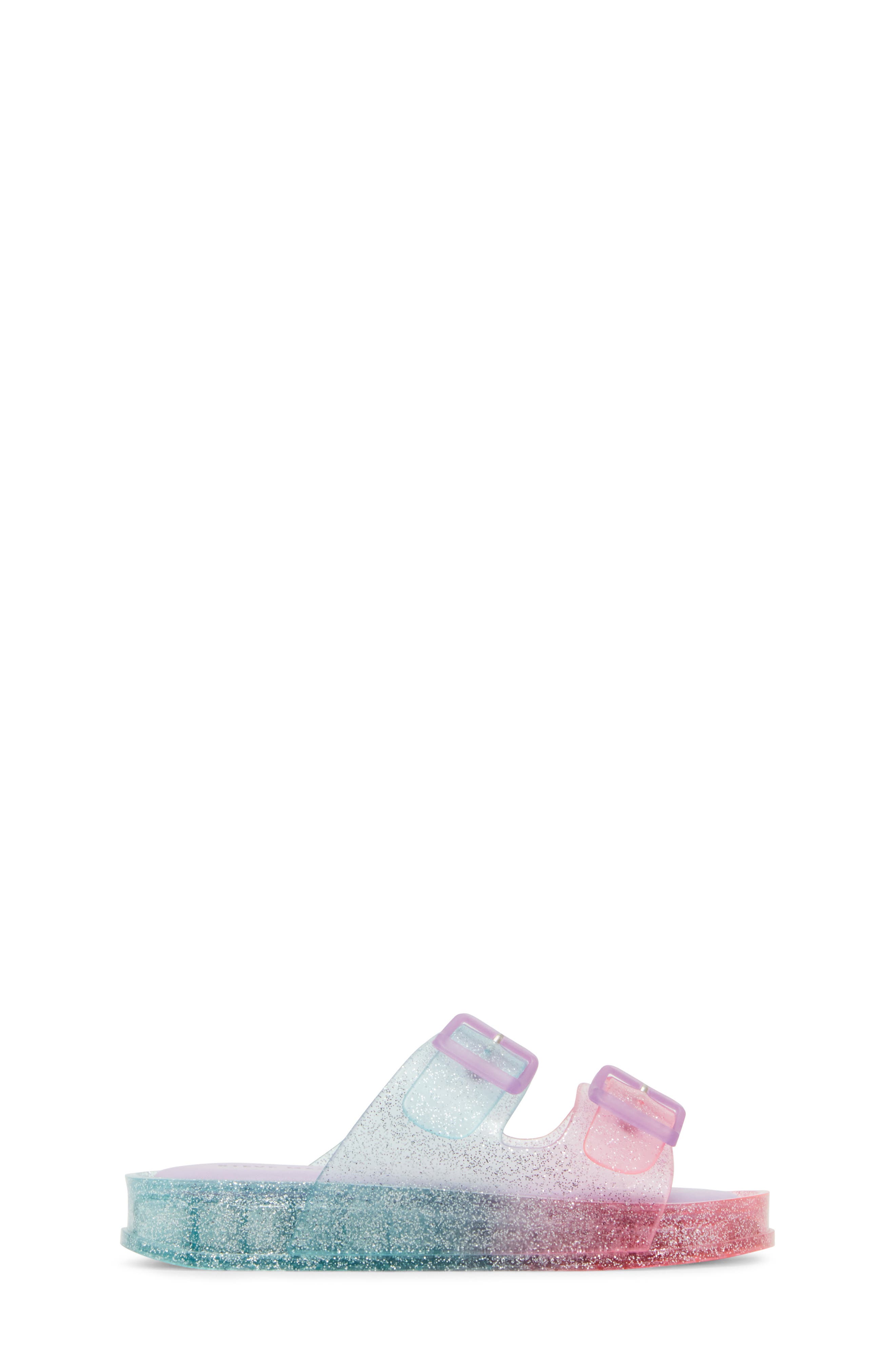 Steve Madden JLolli Glitter Rainbow Jelly Sandal, Alternate, color, Blue Ombre