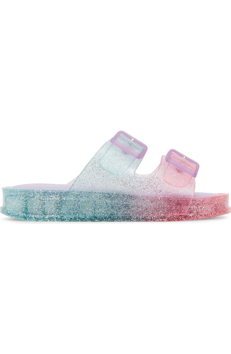Steve Madden JLolli Glitter Rainbow Jelly Sandal, Alternate, color, Blue Ombre